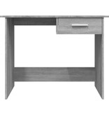 VidaXL Bureau 100x50x76 cm bewerkt hout grijs sonoma eikenkleurig