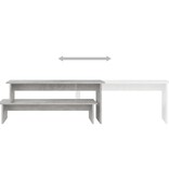 VidaXL Tv-meubel 180x30x43 cm bewerkt hout betongrijs