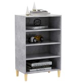 VidaXL Dressoir 57x35x90 cm bewerkt hout betongrijs