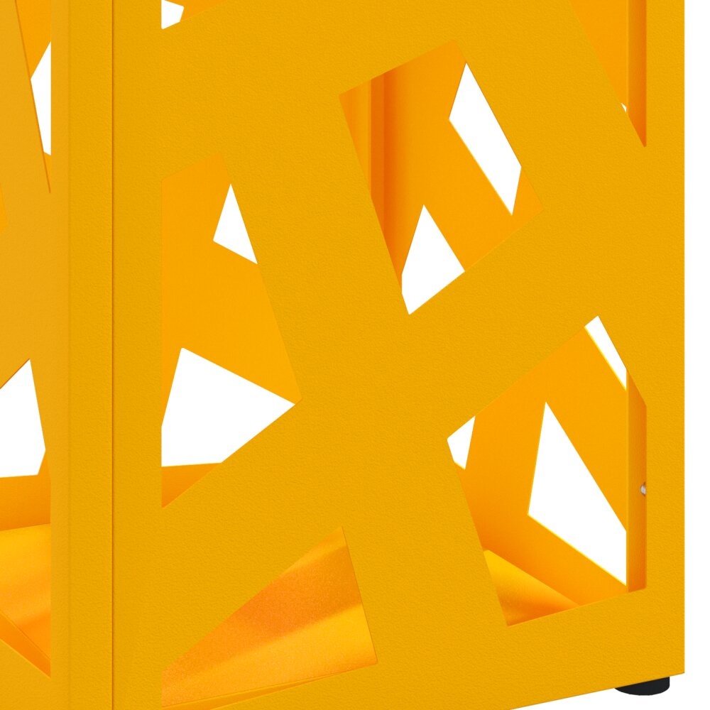 VidaXL Paraplubak Mosterdgeel Metaal Middelgroot Strak Paraplubak