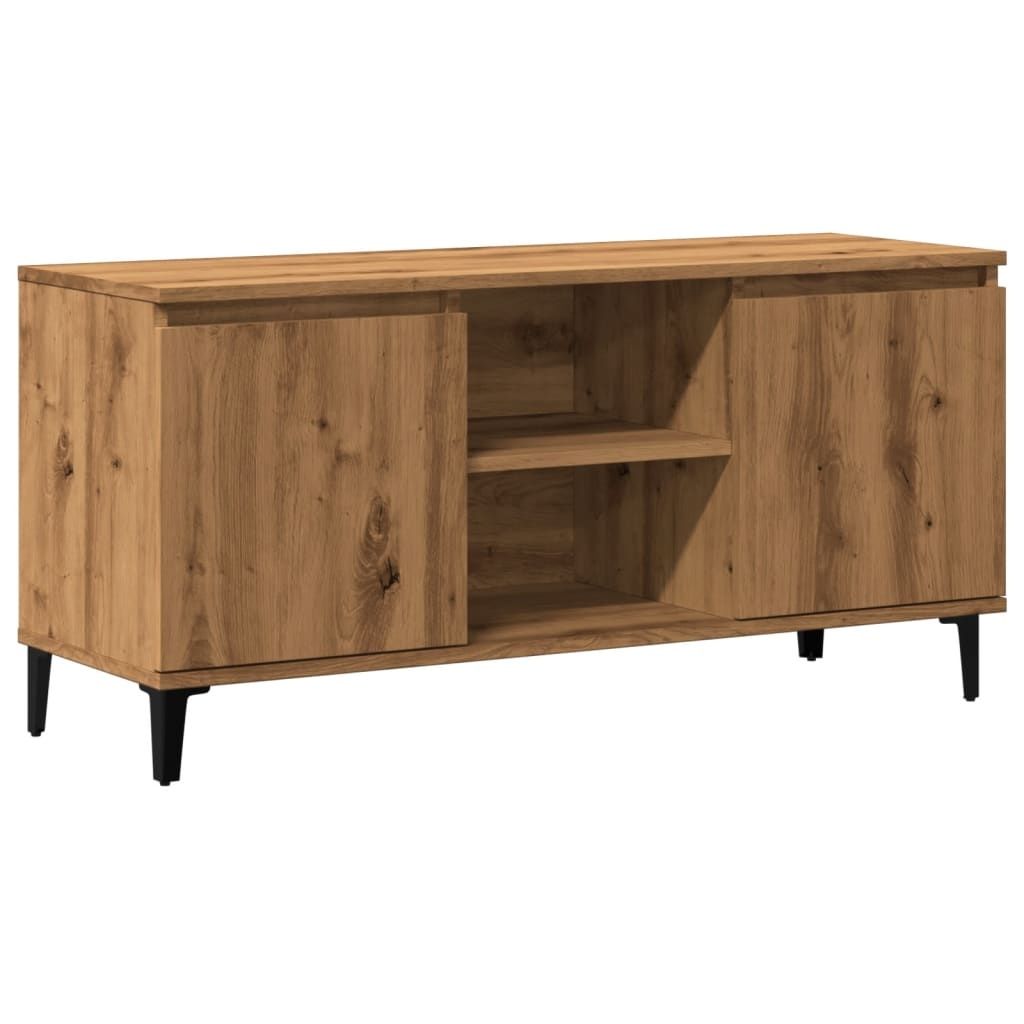 VidaXL Tv-meubel 102x35x50 cm bewerkt hout artisanaal eikenkleur