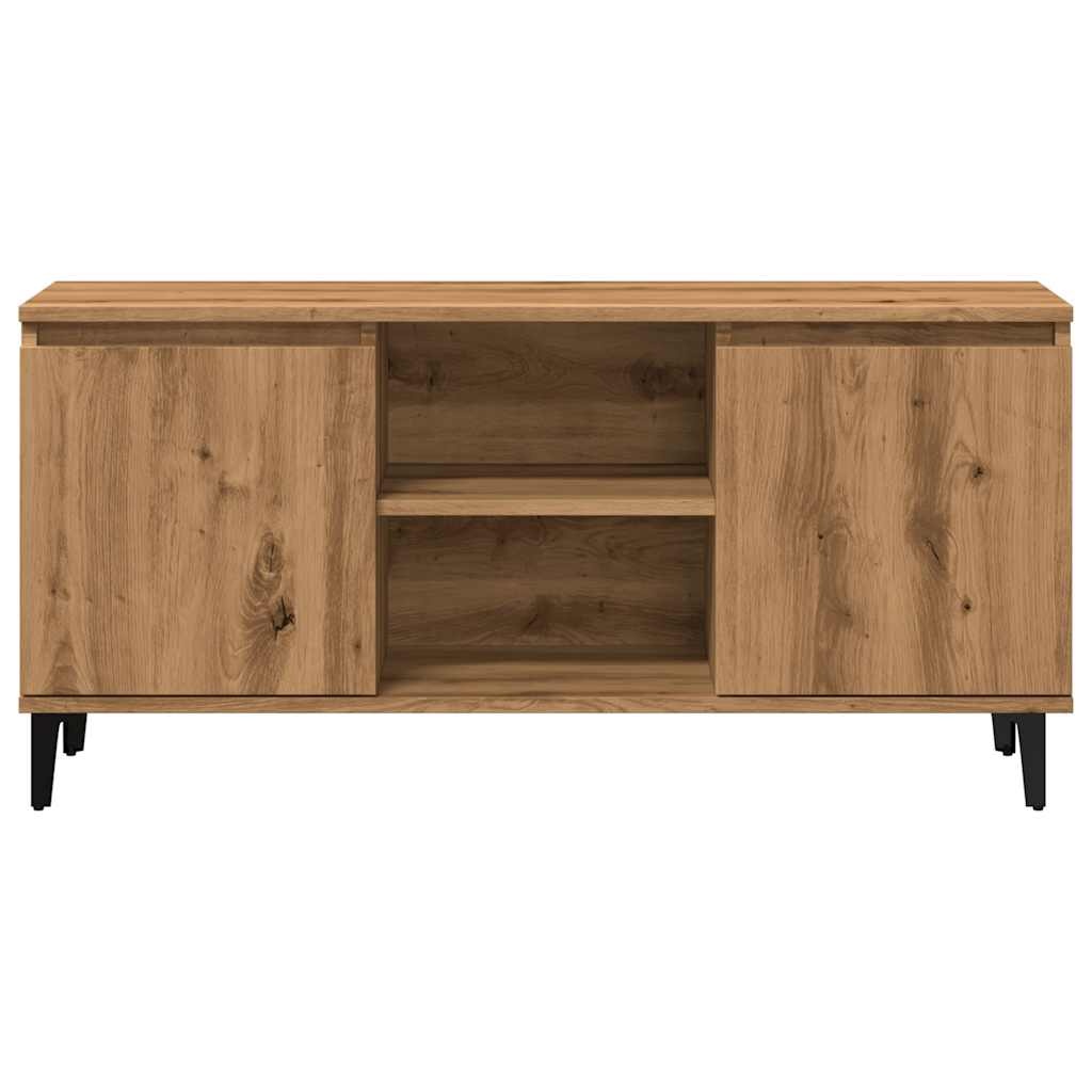 VidaXL Tv-meubel 102x35x50 cm bewerkt hout artisanaal eikenkleur