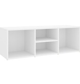 VidaXL Schoenenopbergbank 105x35x35 cm bewerkt hout wit