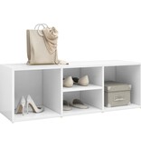VidaXL Schoenenopbergbank 105x35x35 cm bewerkt hout wit