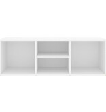 VidaXL Schoenenopbergbank 105x35x35 cm bewerkt hout wit
