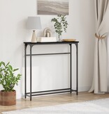 VidaXL Console Tafel Zwart Eiken 75x19,5x75 cm Engineered Wood