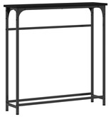 VidaXL Console Tafel Zwart Eiken 75x19,5x75 cm Engineered Wood