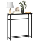 VidaXL Console Tafel Zwart Eiken 75x19,5x75 cm Engineered Wood