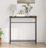 VidaXL Console Tafel Zwart Eiken 75x19,5x75 cm Engineered Wood