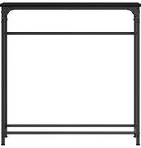 VidaXL Console Tafel Zwart Eiken 75x19,5x75 cm Engineered Wood