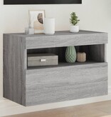 VidaXL Tv-wandmeubel met LED-verlichting 60x30x40 cm grijs sonoma