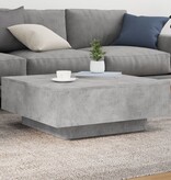 VidaXL Salontafel met LED-verlichting 80x80x31 cm betongrijs