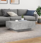 VidaXL Salontafel met LED-verlichting 80x80x31 cm betongrijs