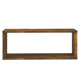 VidaXL Wandschappen kubus 6 st 60x15x23 cm bewerkt hout gerookt eiken