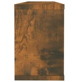 VidaXL Wandschappen kubus 6 st 60x15x23 cm bewerkt hout gerookt eiken