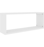 VidaXL Wandschappen kubus 6 st 60x15x23 cm spaanplaat wit