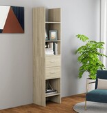 VidaXL Boekenkast 40x35x180 cm bewerkt hout sonoma eikenkleurig