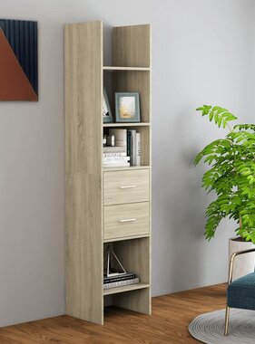 VidaXL Boekenkast 40x35x180 cm bewerkt hout sonoma eikenkleurig