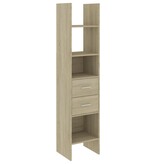 VidaXL Boekenkast 40x35x180 cm bewerkt hout sonoma eikenkleurig