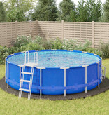 VidaXL Zwembadgrondzeil Ø550 cm polyester geotextiel lichtgrijs