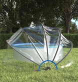 VidaXL Zwembadoverkapping rond 406x203 cm PVC