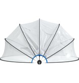 VidaXL Zwembadoverkapping rond 406x203 cm PVC