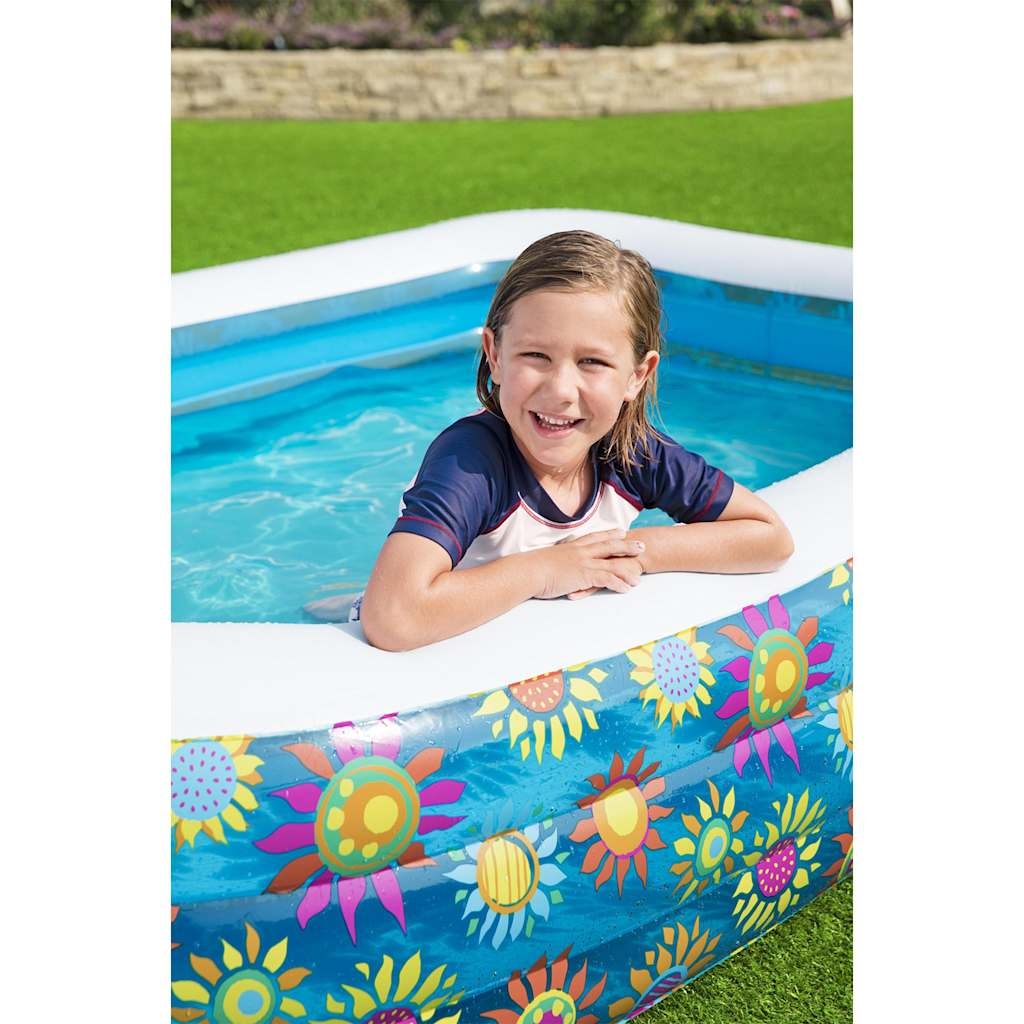 VidaXL Kinderzwembad opblaasbaar 229x152x56 cm blauw