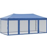 VidaXL Partytent inklapbaar met zijwanden 3x6 m blauw