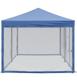 VidaXL Partytent inklapbaar met zijwanden 3x6 m blauw
