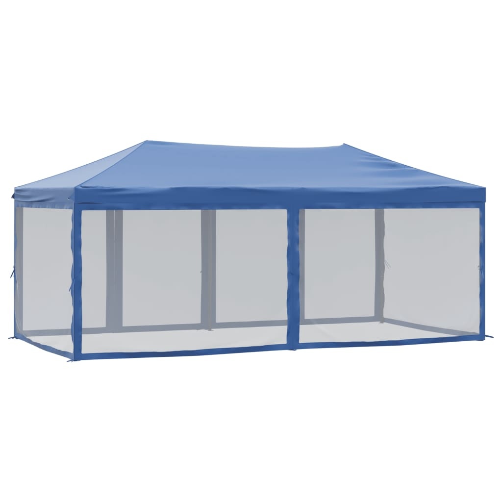 VidaXL Partytent inklapbaar met zijwanden 3x6 m blauw