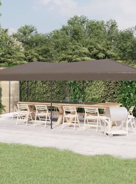 VidaXL Partytent inklapbaar 3x6 m taupe