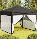VidaXL Partytent inklapbaar met zijwanden 3x3 m antracietkleurig