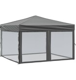 VidaXL Partytent inklapbaar met zijwanden 3x3 m antracietkleurig