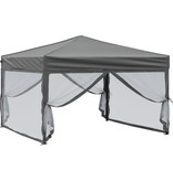VidaXL Partytent inklapbaar met zijwanden 3x3 m antracietkleurig