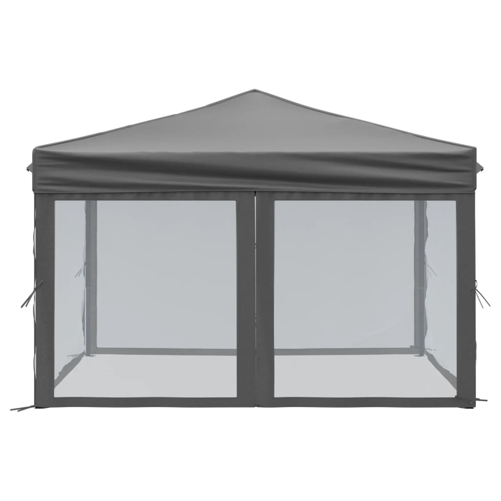 VidaXL Partytent inklapbaar met zijwanden 3x3 m antracietkleurig