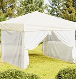 VidaXL Partytent inklapbaar met zijwanden 3x3 m crèmekleurig