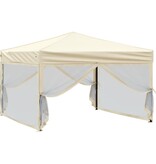 VidaXL Partytent inklapbaar met zijwanden 3x3 m crèmekleurig