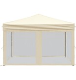 VidaXL Partytent inklapbaar met zijwanden 3x3 m crèmekleurig