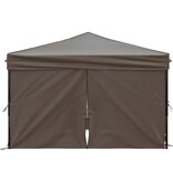 VidaXL Partytent inklapbaar met zijwanden 3x3 m taupe