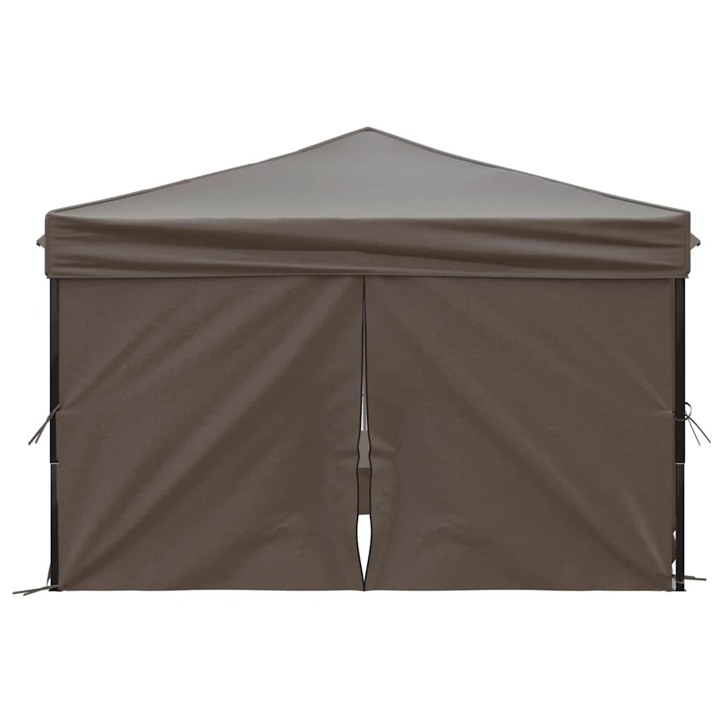 VidaXL Partytent inklapbaar met zijwanden 3x3 m taupe