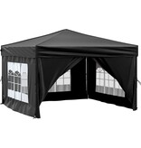 VidaXL Partytent inklapbaar met zijwanden 3x3 m zwart