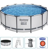 VidaXL Zwembadset Steel Pro MAX rond 396x122 cm