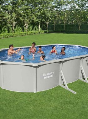 VidaXL Framezwembad Hydrium bovengronds ovaal 610x360x120 cm