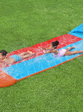 VidaXL H2OGO Waterglijbaan Tsunami Splash Ramp Double Slide