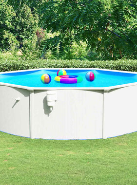 VidaXL Zwembad met stalen wand rond 460x120 cm wit