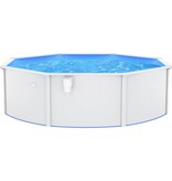 VidaXL Zwembad met stalen wand rond 460x120 cm wit