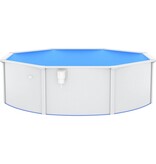 VidaXL Zwembad met stalen wand rond 460x120 cm wit