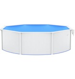 VidaXL Zwembad met stalen wand rond 460x120 cm wit