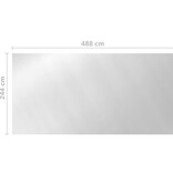 VidaXL Zwembadhoes 488x244 cm PE zilverkleurig