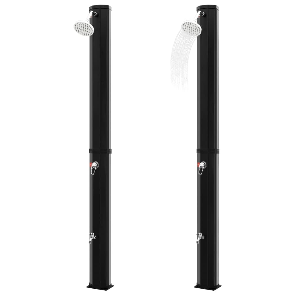 VidaXL Buitendouche solar met douchekop en kraan 35 L zwart